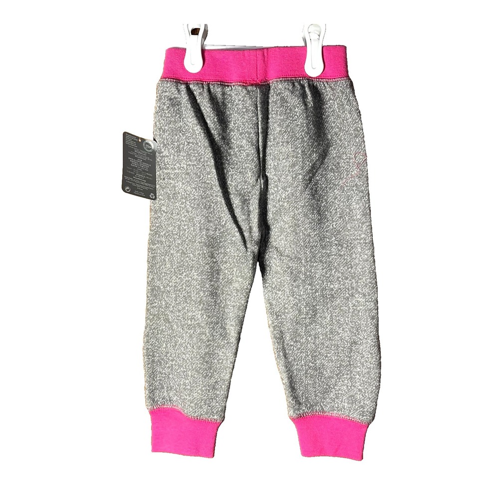 Disney Minnie Mouse Girls Fleece Sweat Pants Grey Pink Size 4 New - Picture 2 of 3